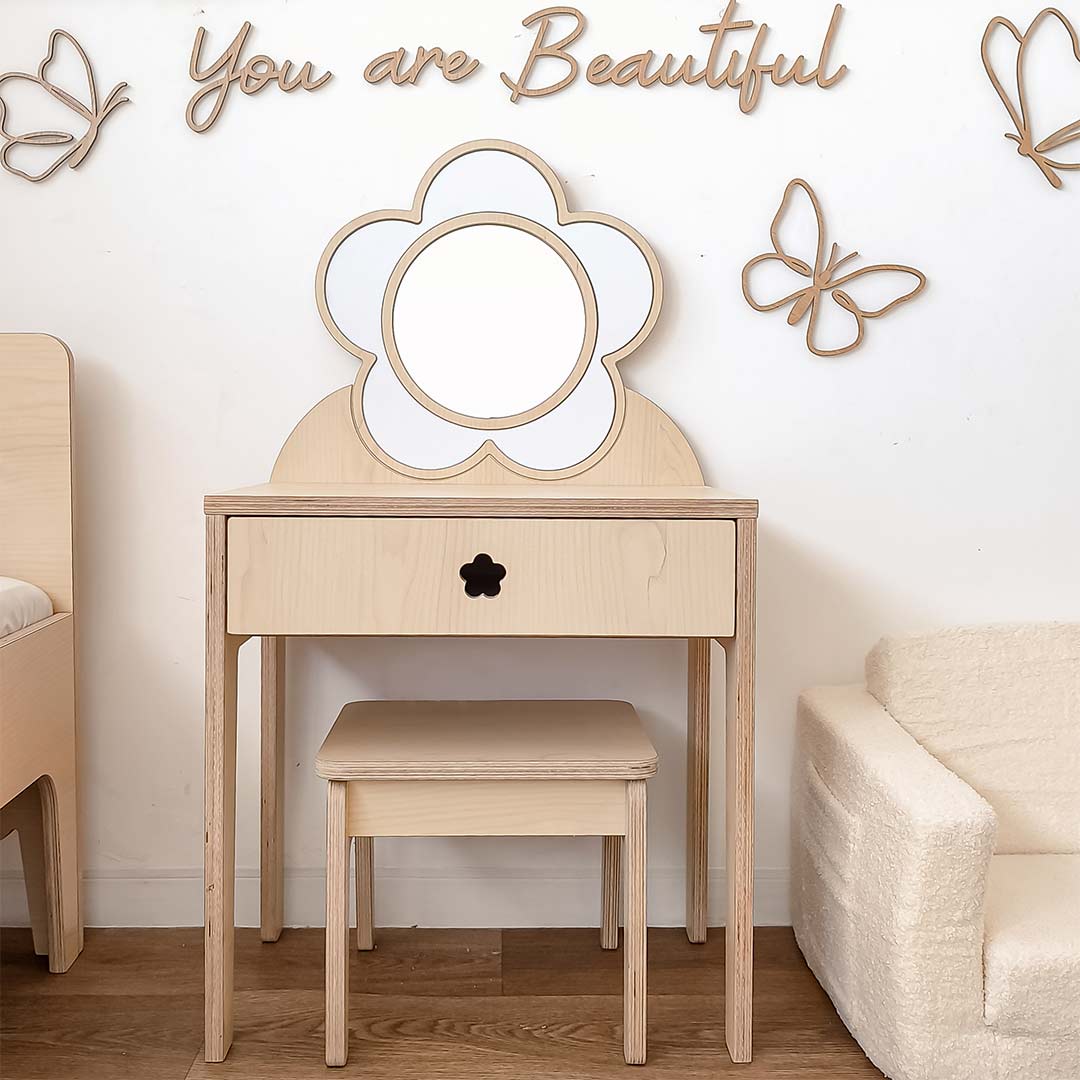 Wooden makeup dresser – Flower Daisy girls' dressing table