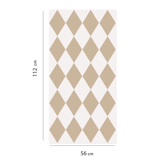 Rhombus-patterned wallpaper for a child's room