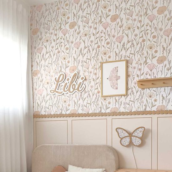 LULU Floral Wallpaper for a Children's Room
