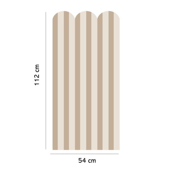 Curly-striped adhesive wallpaper