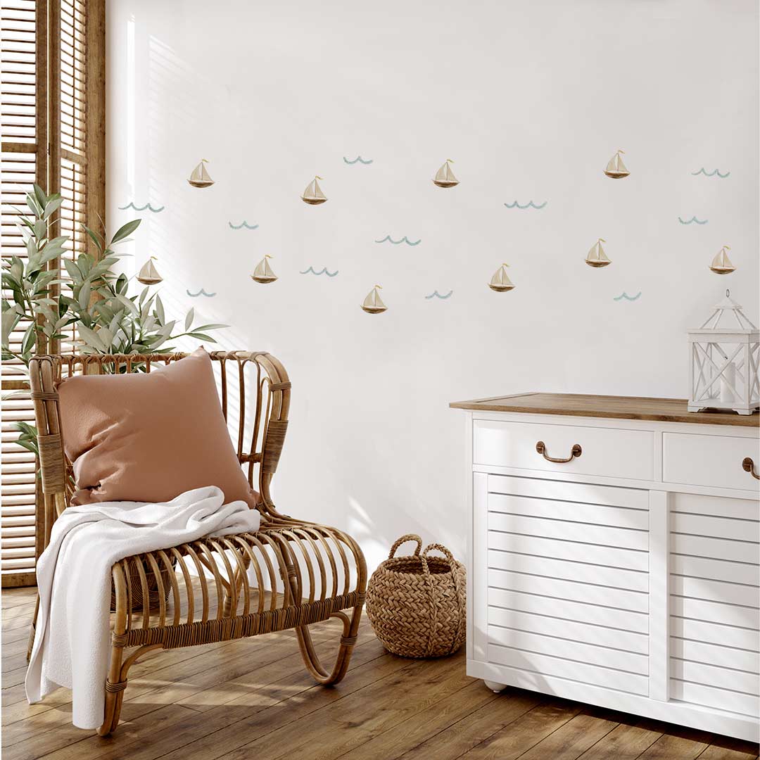Wall stickers for children's rooms Sea boats