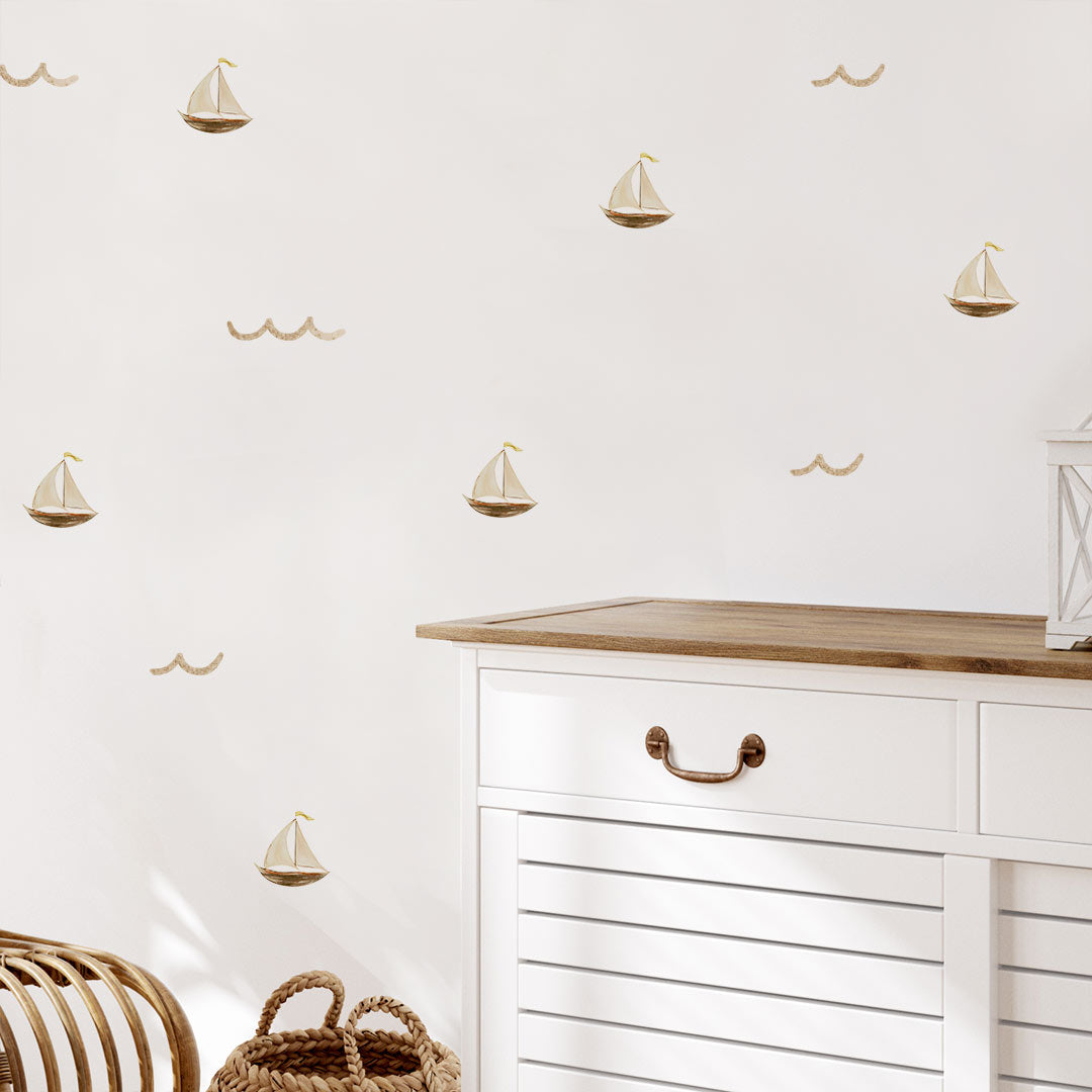 Wall stickers for children's rooms Sea boats