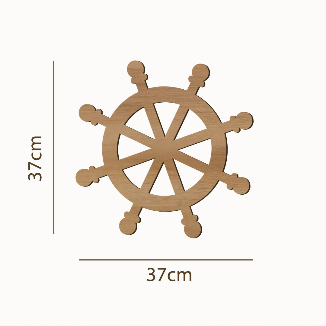 Wooden steering wheel for wall - boat steering wheel for children's room
